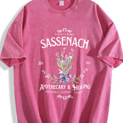 Sassenach Floral One-piece Vintage Washed T-Shirt in Red