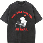 This Could Have Been an Email Cat Vintage Washed T-Shirt in Black