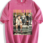 Golden Girls Thug Life Vintage Washed T-Shirt in Red