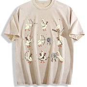Archery Silly Goose Vintage Washed T-Shirt in Beige