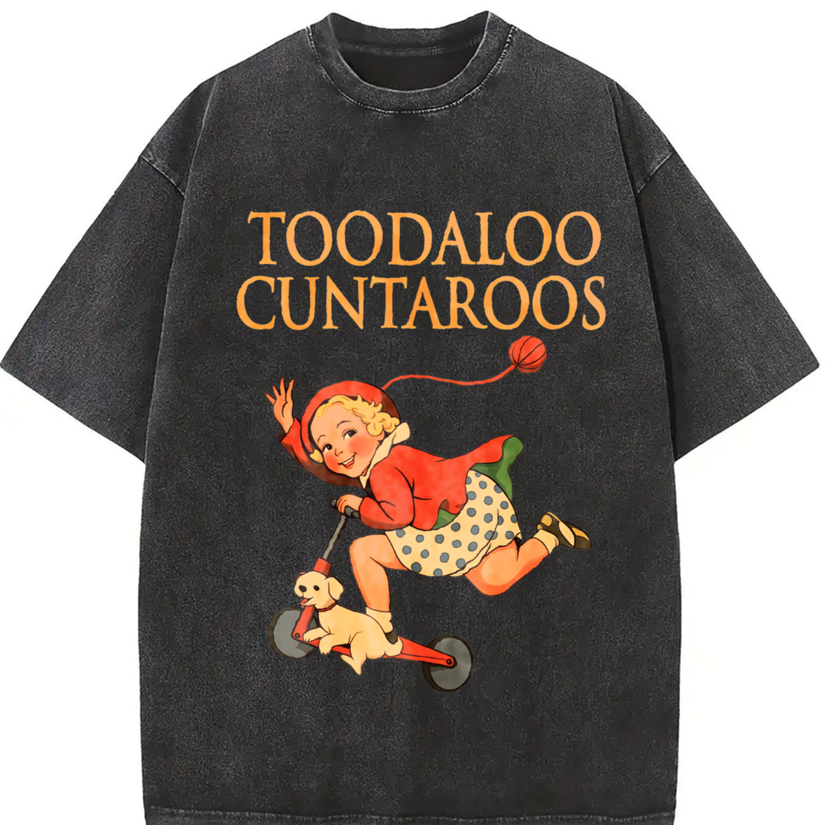 Toodaloo Cuntaroos Vintage Washed T-Shirt in Black