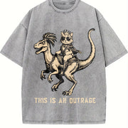 Princess Donut and Mongo vintage washed oversized T-shirt in Gray