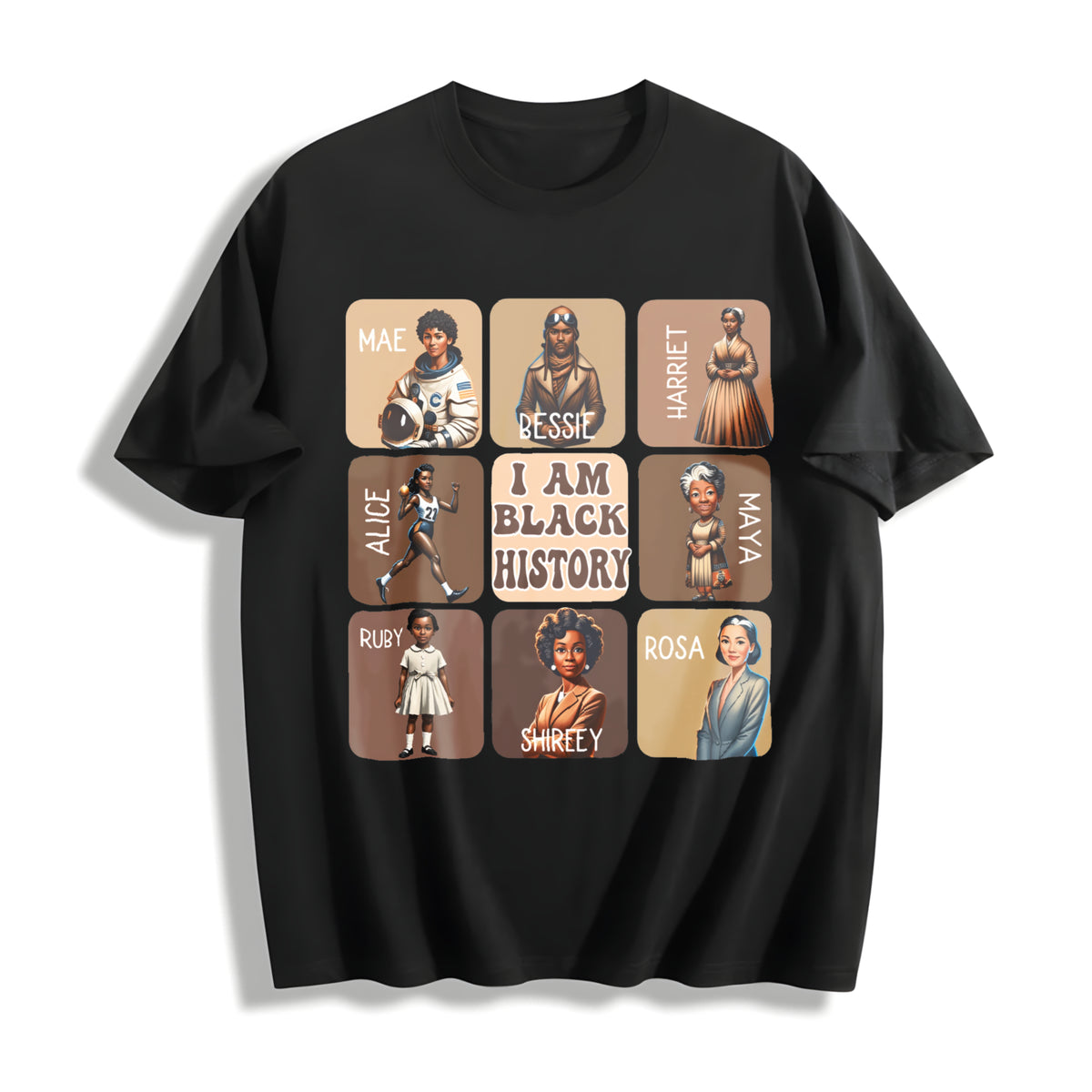 1pc Pure Cotton T-Shirt in Black