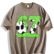 67 Soccer Vintage Washed T-Shirt in Brown