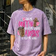 Coffee & Jesus Vintage Washed T-Shirt in Purple