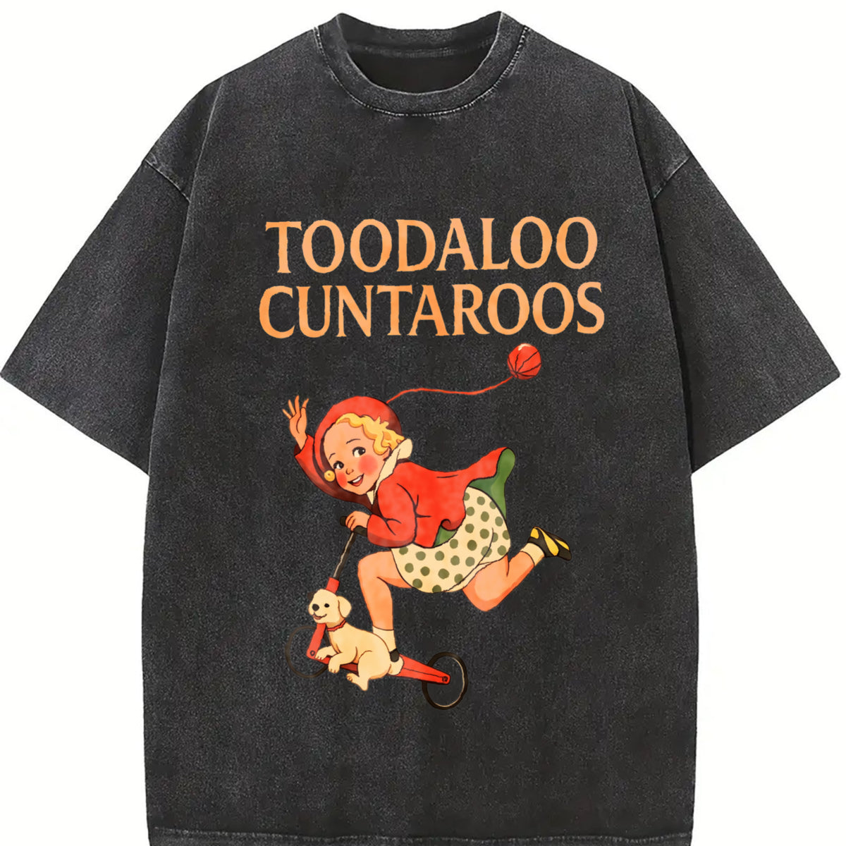 Toodaloo Cuntaroos Vintage Washed T-Shirt in Black