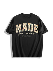 Bible Verse Cute Christian Cotton T-Shirt in Black