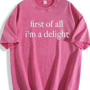First of All I'm a Delight Vintage Washed T-Shirt in Red