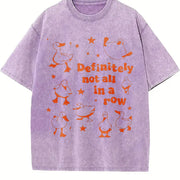 Ducks Not in a Row Vintage Washed T-Shirt in Purple
