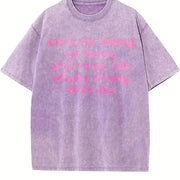Sorry for Being So Funny and Sexy Vintage Washed T-Shirt in Purple