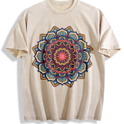 Mandala FDT Anti Trump Vintage Washed T-Shirt in Beige