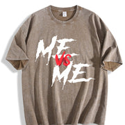 Me Vs Me Vintage Washed T-Shirt in Brown