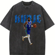 Kyrie Basketball For Dallas Fans vintage washed oversized T-shirt in Black