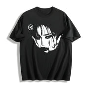 Face Y2K Vamp Cotton T-Shirt in Black