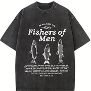 Fishers of Christian Vintage Washed T-Shirt in Black