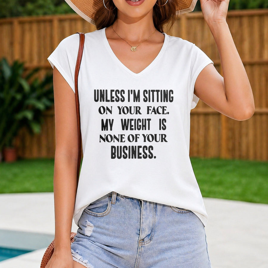 Unless I'm Sitting on Your Face Humor Women's Color Cotton Tank Top in White