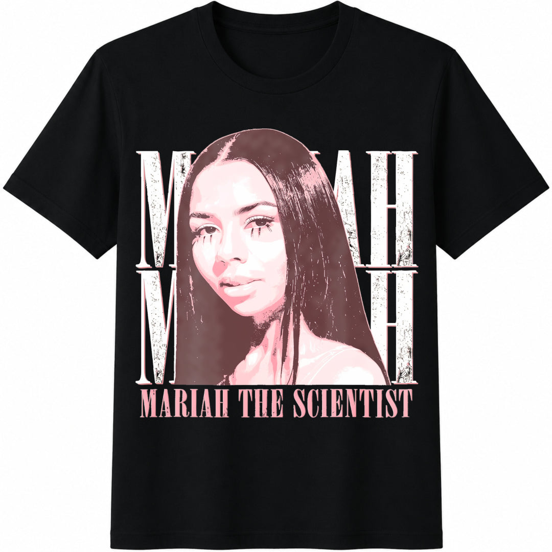 Mariah Scientist Rapper Young Hip-hop Cotton T-Shirt in Black