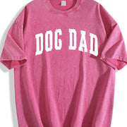 Dog Dad for Fathers Day Dog Lover Vintage Washed T-Shirt in Red