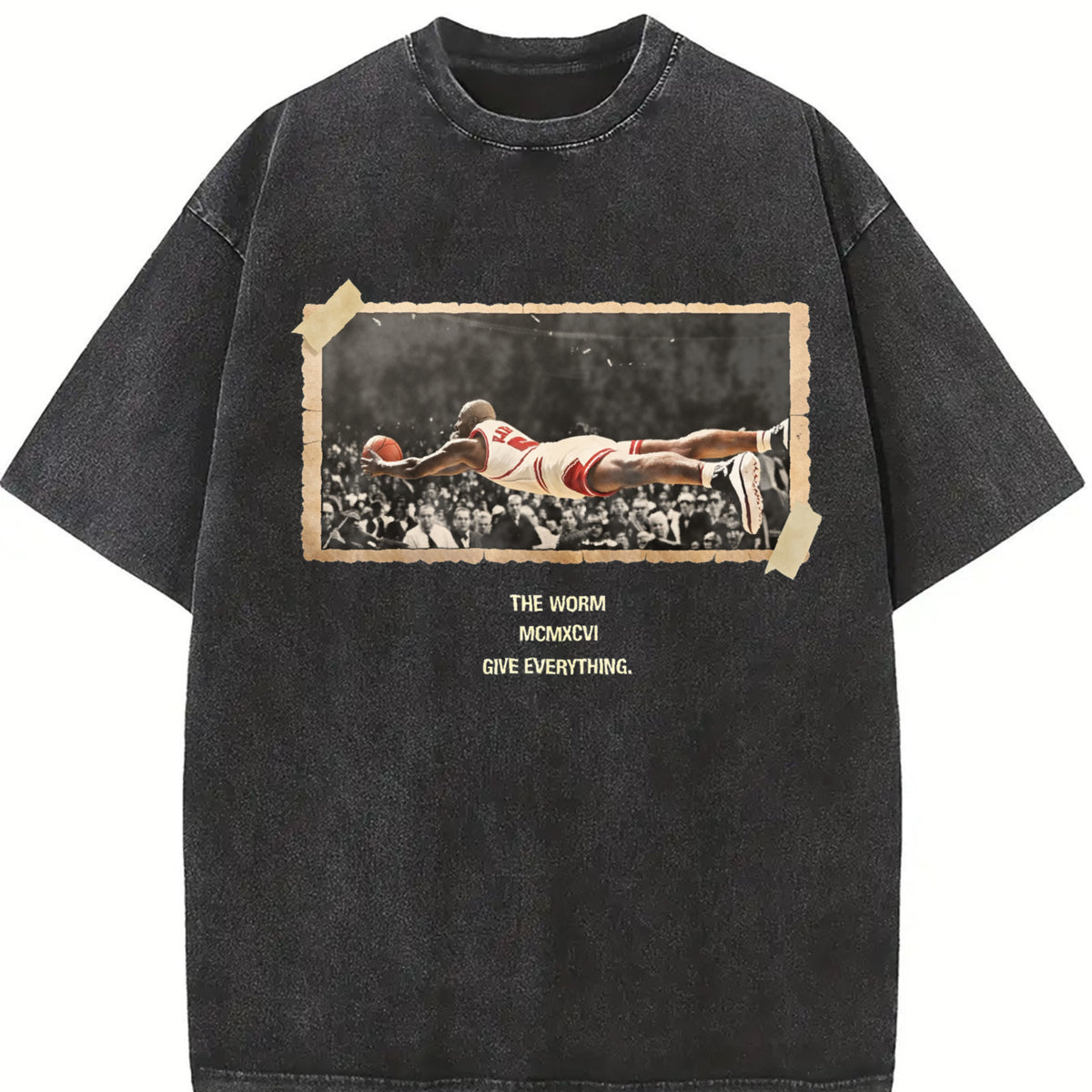 Dennis Give Everything 1996 Chicago Worm vintage washed oversized T-shirt in Black