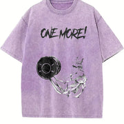 Jack Hanma One More! Gym Baki Anime Muscle Fit vintage washed oversized T-shirt in Purple