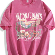 National Parks Not Profits Vintage Washed T-Shirt in Red