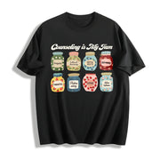 Counselor School Counselor Cotton T-Shirt in Black