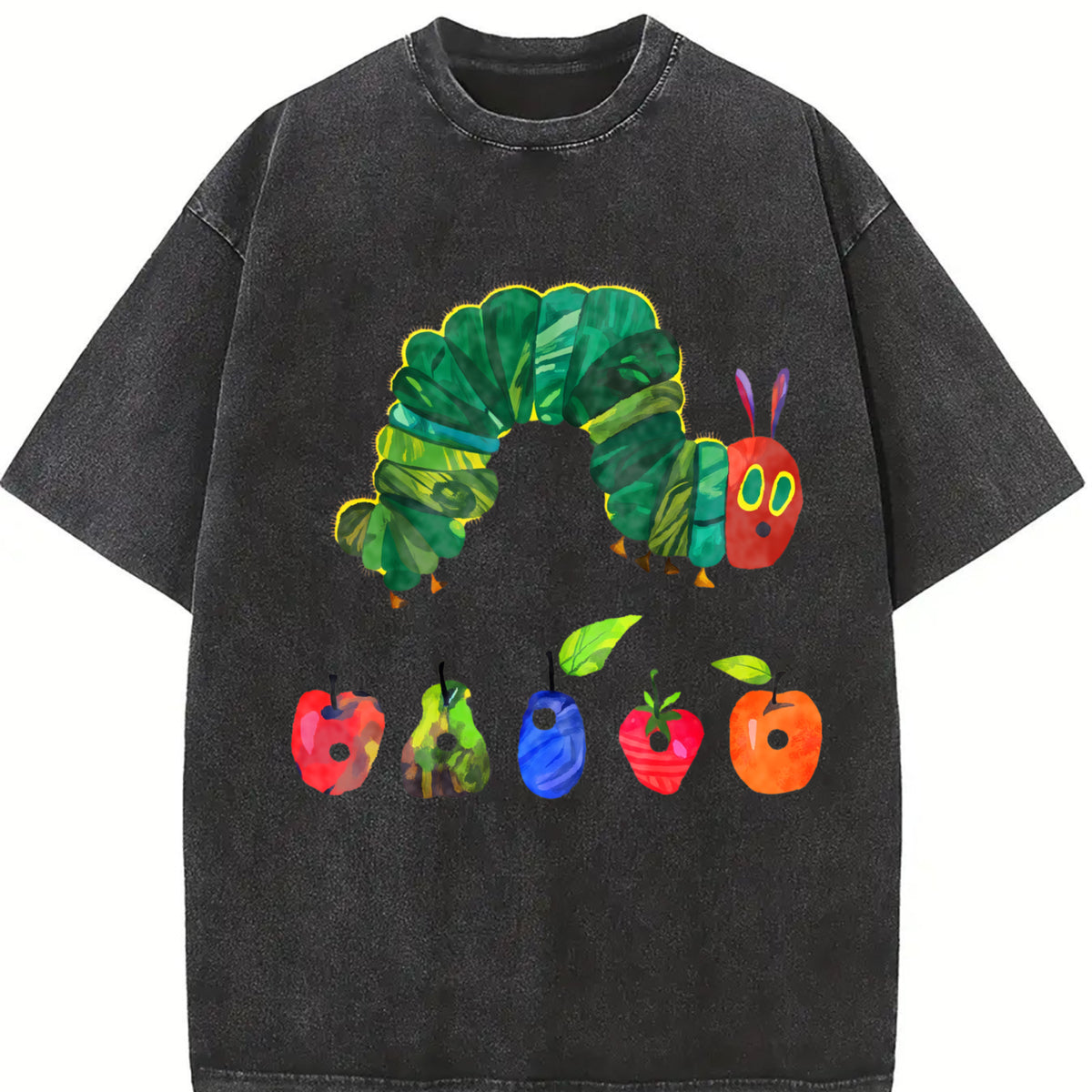 The Very Hungry Caterpillar vintage washed oversized T-shirt in Black