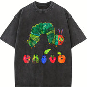 The Very Hungry Caterpillar vintage washed oversized T-shirt in Black