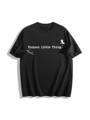 Violent Little Thing Cotton T-Shirt in Black