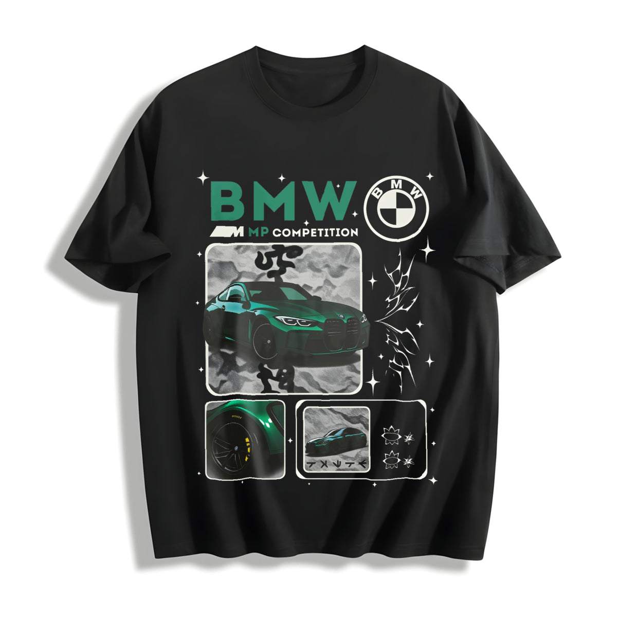 M4 Competition B M W Cotton T-Shirt in Black