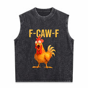 Chicken Vintage Washed Tank Top in Black