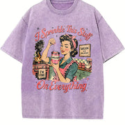 Retro Sarcasm I Sprinkle This Stuff on Everything Vintage Washed T-Shirt in Purple