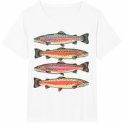 Trout Fish Meme Cotton T-Shirt in White