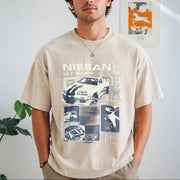 Nissan Skyline GT-R Vintage Washed T-Shirt in Beige