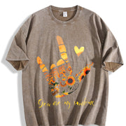 You Are My Sunshine Vintage Washed T-Shirt in Brown
