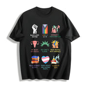 Big Fan of Human Rights! # AbolishIce # IceOut # Cotton T-Shirt in Black
