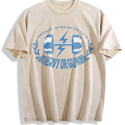 Vintage Strength Club Vintage Washed T-Shirt in Beige
