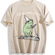 Pre K Grade Teacher Vintage Washed T-Shirt in Beige