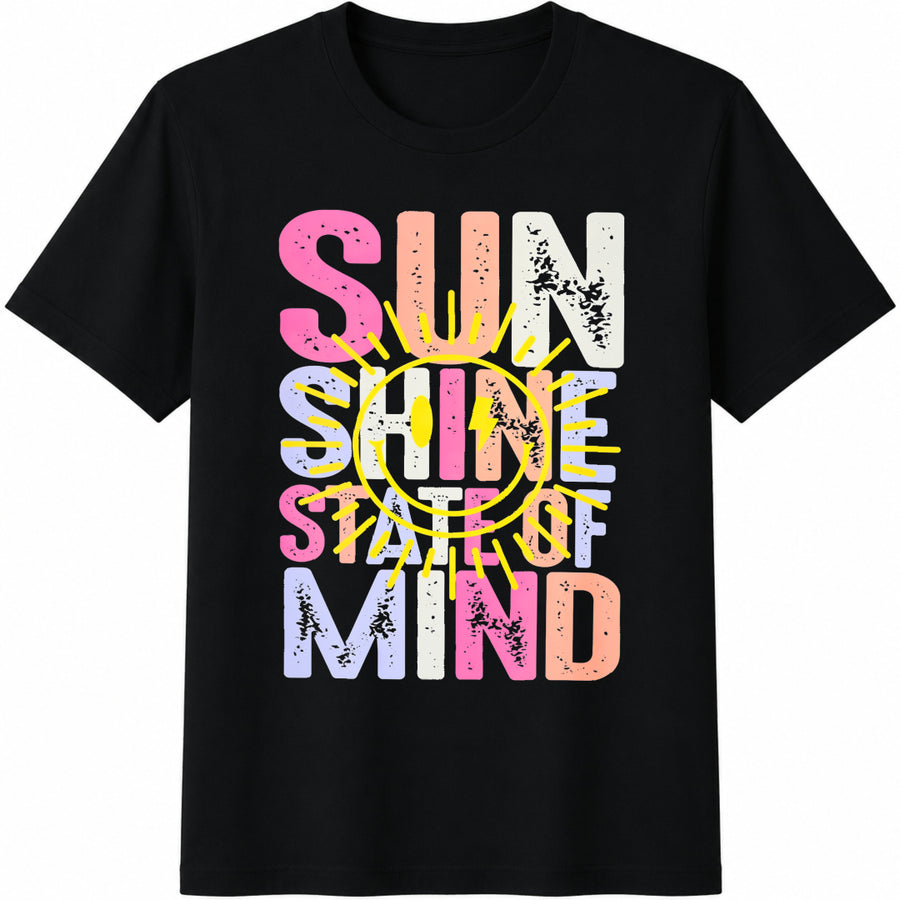 Sunshine State of Mind Cotton T-Shirt in Black