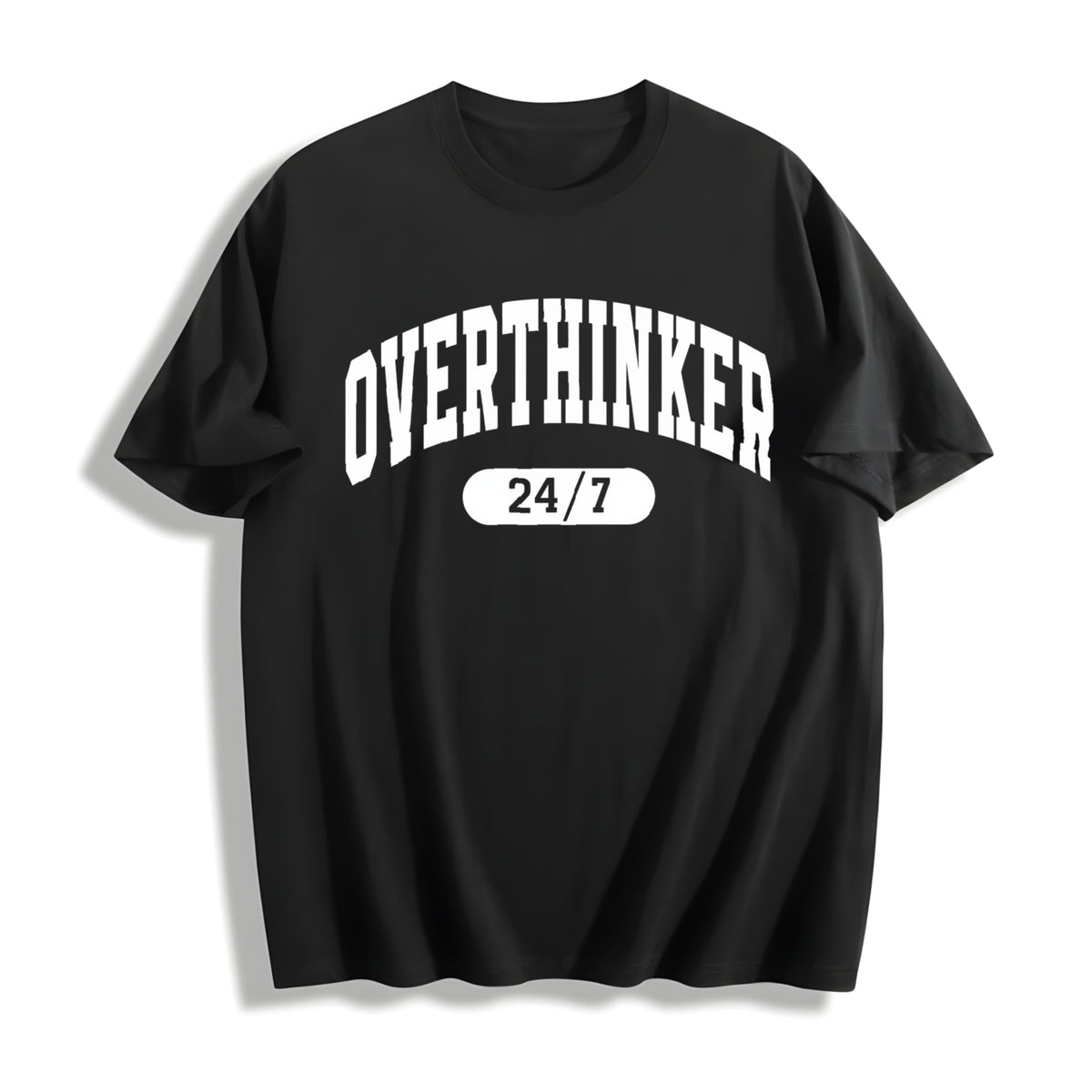 Overthinker Overthinking Cotton T-Shirt in Black