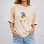 Stay Salty Melt ICE vintage washed oversized T-shirt in Beige