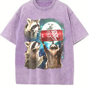 Three Raccoons Dr Pepper vintage washed oversized T-shirt in Purple