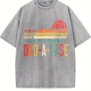 Dad's Secret Batik Retro Brand Vintage Washed T-Shirt in Gray
