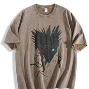 Gojo Satoru Limitless BLue Eyes The Honored One Jujutsu vintage washed oversized T-shirt in Brown