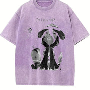 Albedo Overlord Anime Manga vintage washed oversized T-shirt in Purple