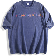 I Need An Alani Drink Energy Drink vintage washed oversized T-shirt in Blue