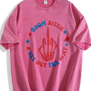 Boom Bitch Get Out the Way Vintage Washed T-Shirt in Red