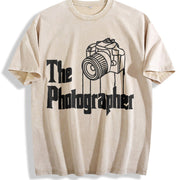The Photographer Vintage Washed T-Shirt in Beige