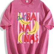 That’s Bananas Fruit Food Pun Retro Banana Vintage Washed T-Shirt in Red