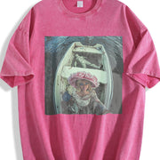 Glam Doll in a Boat Vintage Washed T-Shirt in Red